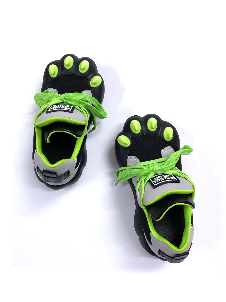

Original Design Claw Shoes Cute Big Head Casual Thick Bottom Women's Sneakers Color Block Fashionable Summer Board Shoes