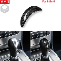 RRX for Infiniti G25 G35 G27 Q40 QX50 QX56 FX35 Real Carbon Fiber Gearshift Knob Protector Cover Trim Sticker Car Accessories