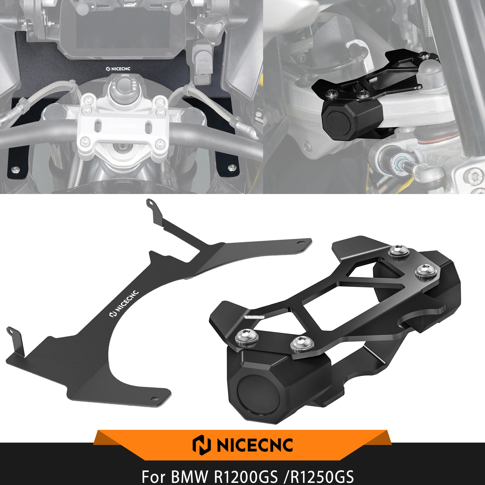 

NICECNC For BMW R1250GS R 1250 GS 2018-2023 Motorcycle Cockpit Fairing Steering Stop Cover Guard Protector For BMW R1200GS 16-18
