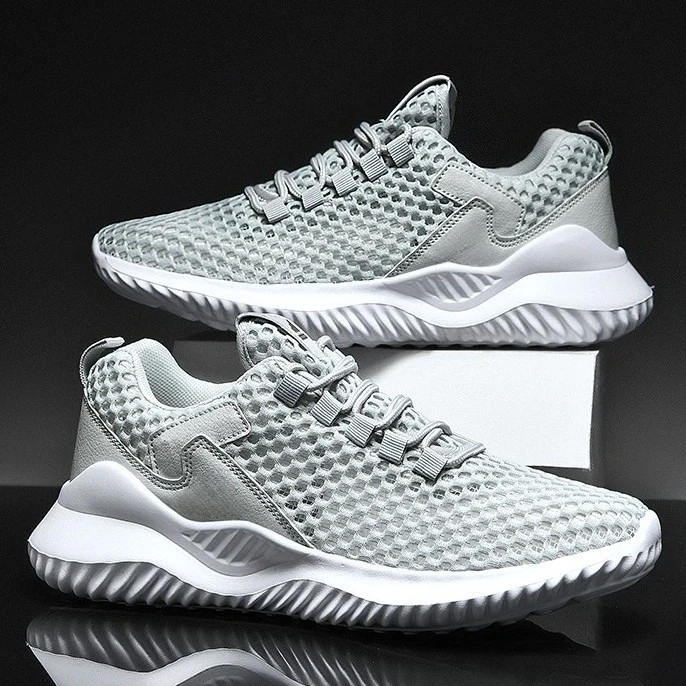 

Men Sneakers Lightwhite Breathable Running Shoes for Men Mesh Summer Lace-Up Outdoor Walking Shoe Zapatillas De Deporte