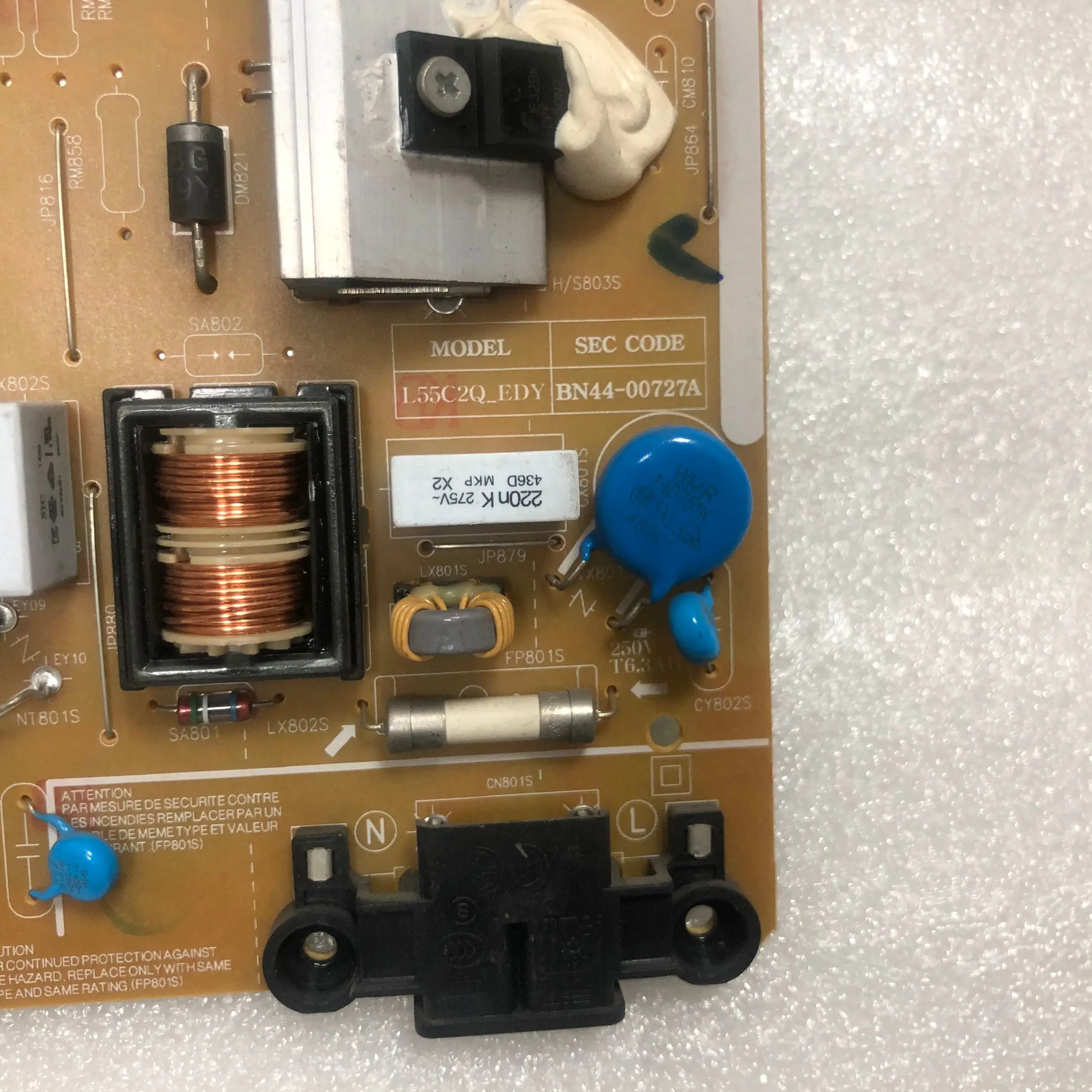 لوحة طاقة للتلفزيون ، ua55h6800aj bn44-00727a l55C2q-edy