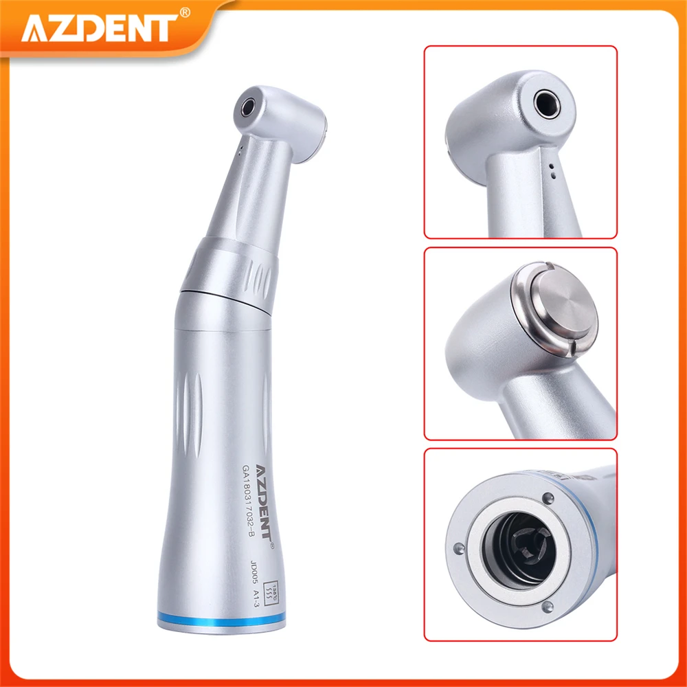 AZDENT Dental 1:1 Contra Angle Low Speed Handpiece Push Button Inner Water Spray Channel Dentistry Tools Instruments