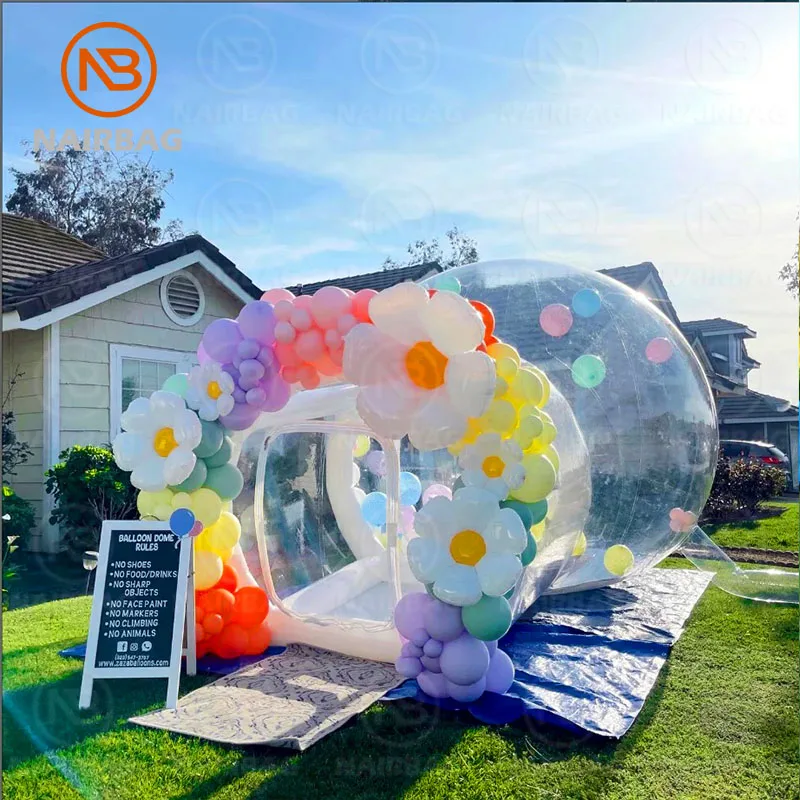 NAIRBAG Bubble House 10FT 3m cúpula de aire adultos niños decoración de fiesta 13ft 4m tienda inflable tienda de burbujas cúpula de aire con bomba de aire sopladora