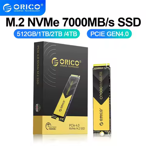 ORICO NVME SSD 1TB 2TB 512G PCIe4.0 M.2 NVMe SSD 7000Mb/s Internal Solid State Drive M.2 M Key 2280mm SSD Cooling Vest Design