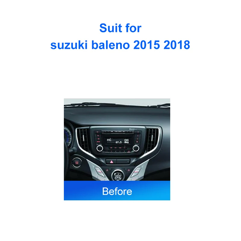 Car Radio Fascia Installation Panel For suzuki baleno 2015 2018 Android 9 Inch 2 Din Stereo Mounting Bezel Faceplate Frame Kit