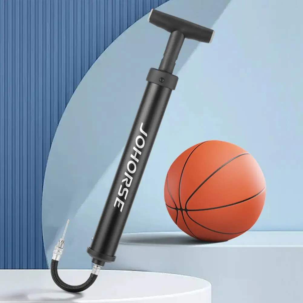 Rotating Air Nozzle High-pressure Sports Ball Pump with Rotating Nozzle T-shaped Handle Extension Hose for Volleyball Basketball