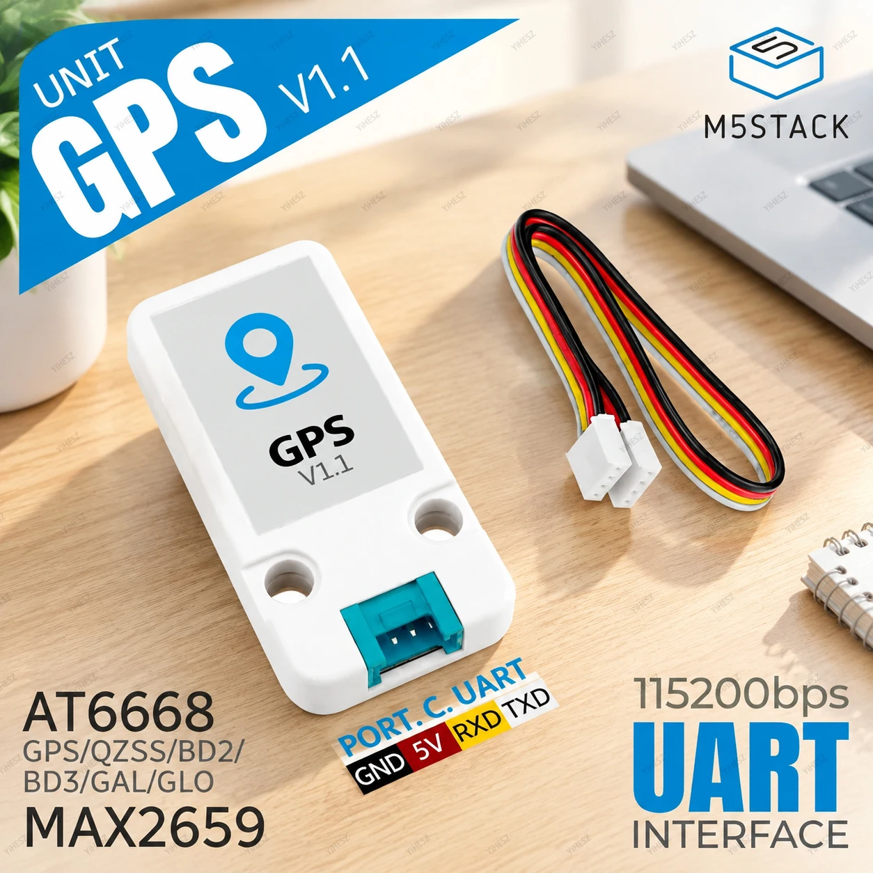 M5Stack Unit GPS/BDS v1.1 GNSS Module AT6668 GPS BDS GLONASS Galileo Multi System Positioning Sensor For ESP32 Arduino IoT