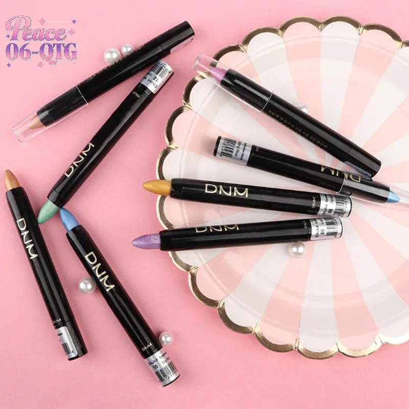 8Pcs Metallic Red Brown Eyeshadow Pencil Lasting Waterproof Eyeshadow Sticks High Pigmented Shimmer Glitter Eye Shadow Stick