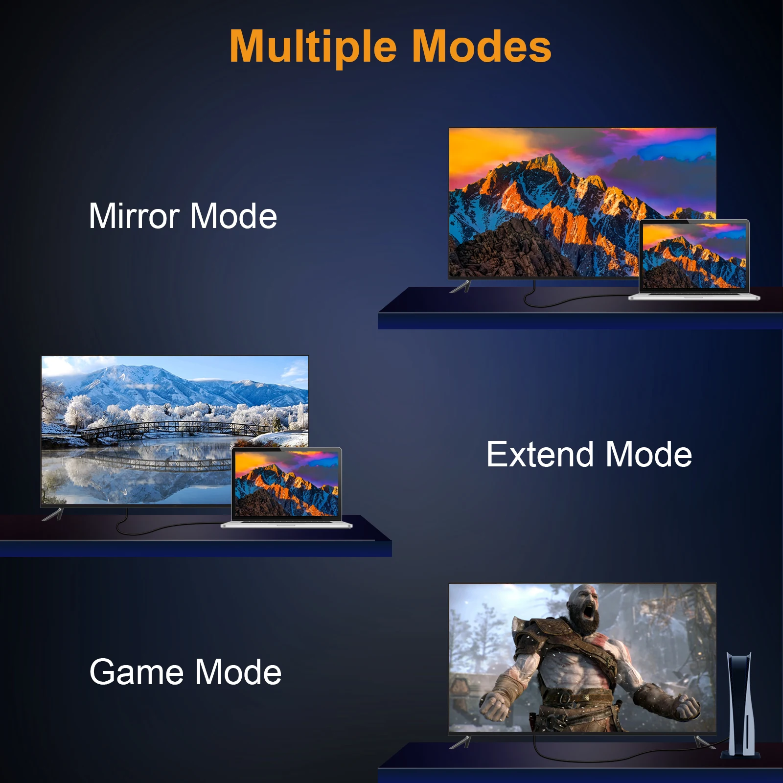 VEECOH 4K สาย HDMI 2.0สำหรับ Apple TV PS4 Splitter สาย HDMI To HDMI 60Hz วิดีโอเสียงสายเอชดีเอ็มไอ