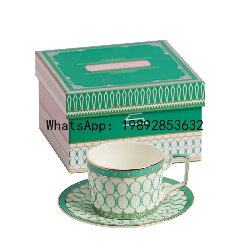 

PYJ good-looking lady's bone china high-value tea set coffee cup gift box--2 pcs