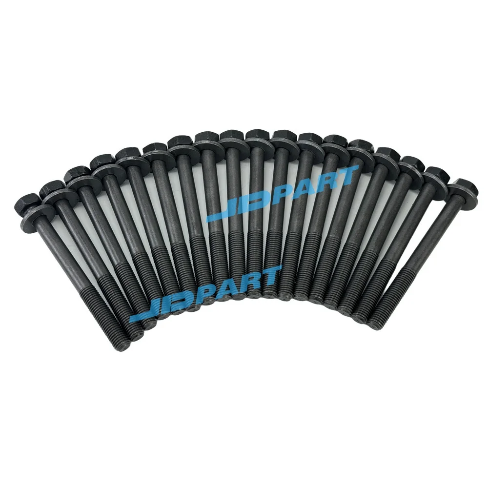 18 PCS 4JJ1 Cylinder Head Bolt For Isuzu Excavator Engine Parts