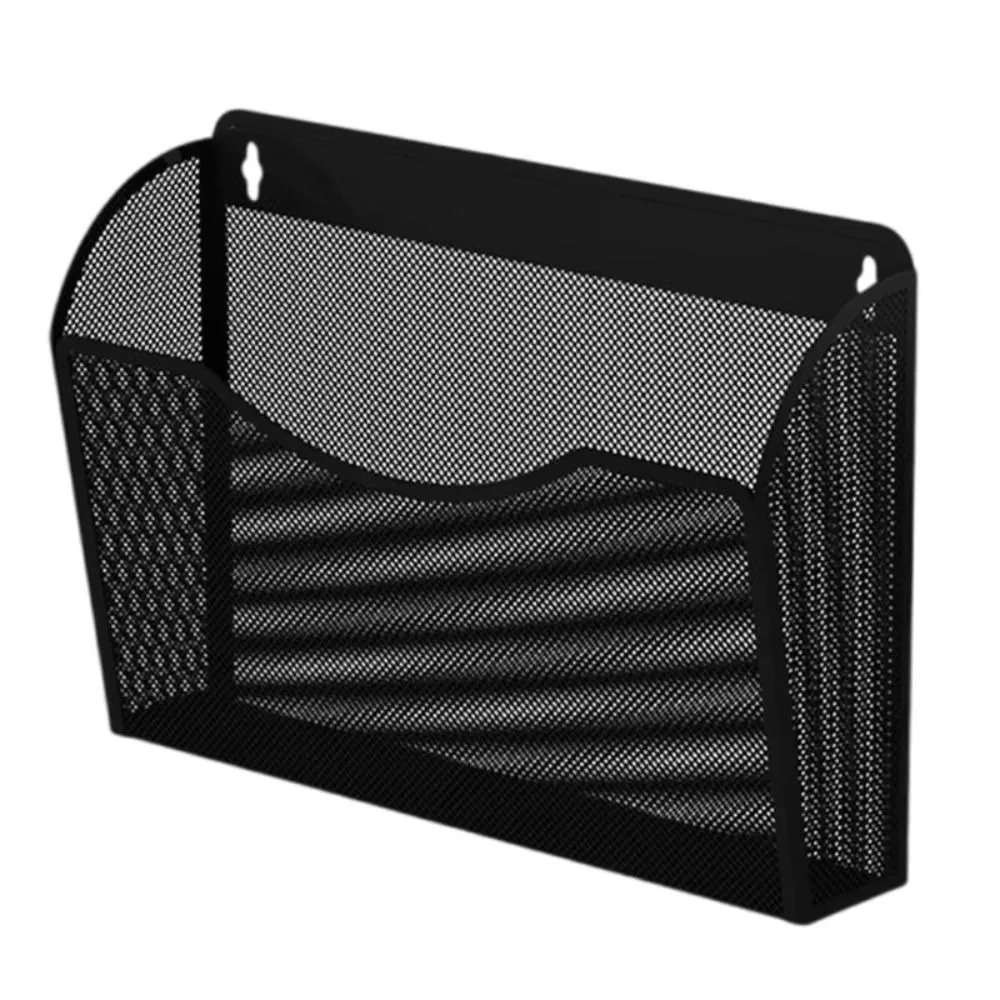 

Magnetic Refrigerator Side Storage Basket Hanging Mesh Magazine Holder Rack Space Saving Wall Mounted File Organizer Basket