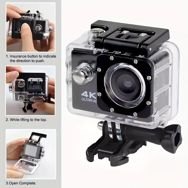 Regaton 4K 30FPS Ultra HD Action Camera, 20MP EIS Stabilization Sport Cam With Remote Control, Cycling Helmet Mount Accessories - view 4