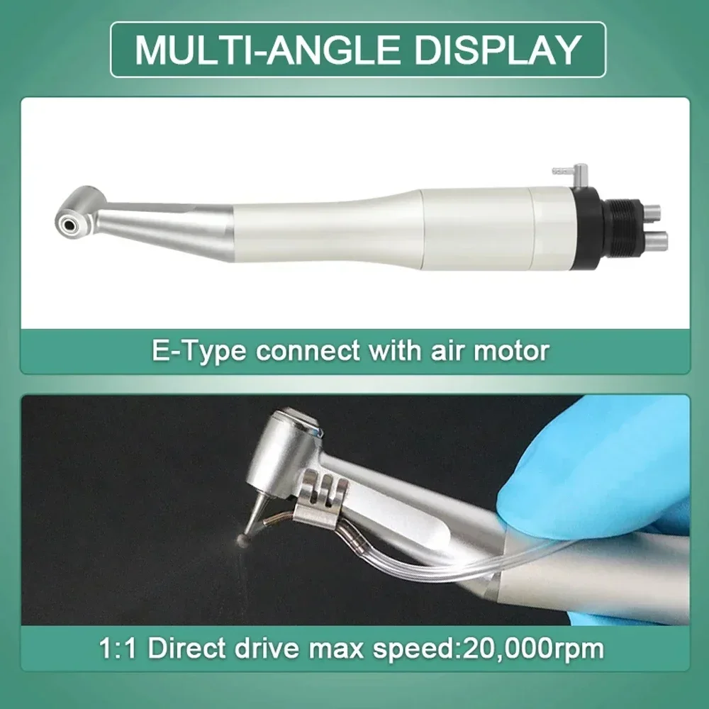 

FX Low Speed Handpiece, 2/4-Hole Motor, External Spray, Narrow Lightweight Integrated Design Ergonomic Contra Angle Dentist Tips