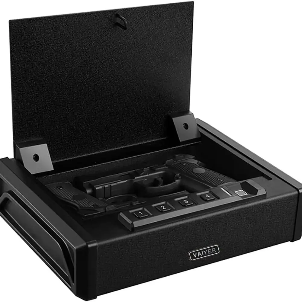 Cassaforte per pistola biometrica con accesso alle impronte digitali e tastiera per un archiviazione sicura di pistole