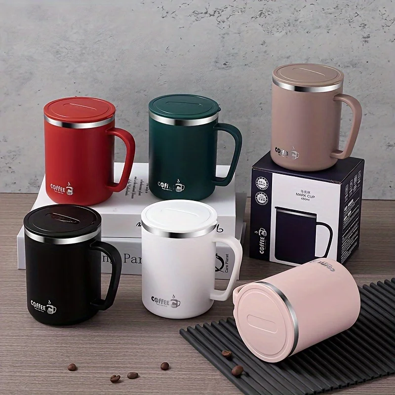 Milk Coffee Cup Stainless Steel Double Wall Thermal Insulated Water Cups and Mugs Metal Coffee Cup Mug