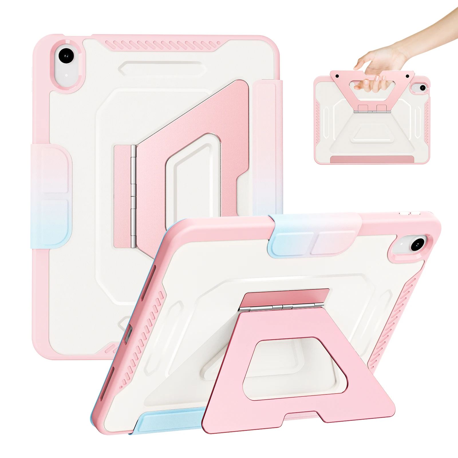 

Противоударный чехол-книжка с магнитом и подставкой для iPad (A16) 11-го поколения 2025, A18, детский чехол для iPad 11, 10-го поколения 2022, 10.9 дюймов, с ручкой и застежкой