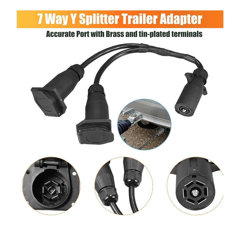 

Trailer Light Wiring Extension Harness 7-Pin Y-Type for American Vehicles Line Cable Adapter