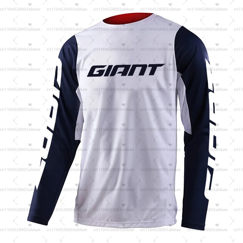 Giant Motocross downhill jersey, cycling breathable, fast drying, casual sports, round neck long shirt MTB mountain bike T-shirt image 3