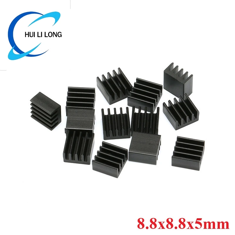 50 stücke/5 stücke 8.8*8.8*5mm Kühlkörper Kühler Aluminium 8,8x8,8x5 Kühlkörper für LED elektronische Wärme ableitung Kühler