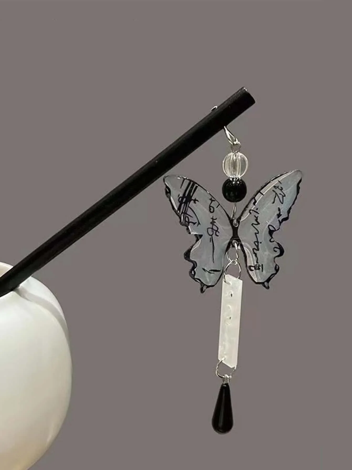 1pc Butterfly Tassel Hairpin Elegant Hanfu Hair Accessory for Women Chinese Qipao Step Shake Hairpin view 4