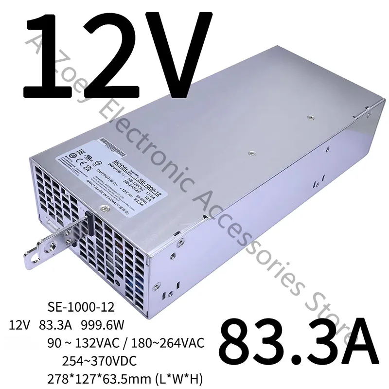 

Original High power switching power supply SE-1000-12 12V 83.3A 999.6W