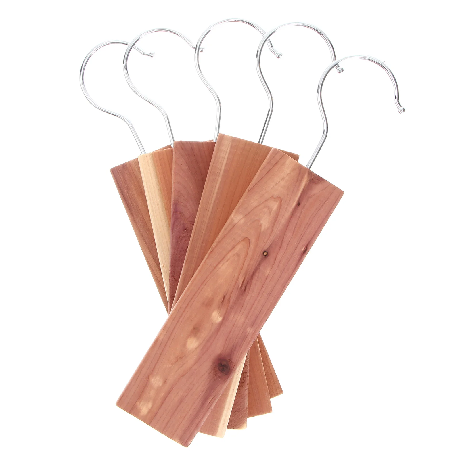 

5 Pcs Cedar Wood Hook Blocks for Clothes Fragrant Protection with Hooks Car