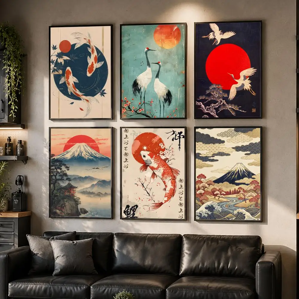 Japanese Painting Poster Poster HD Waterproof Self-Adhesive Wall Art – Multi-Scene Use Top Gift Pick