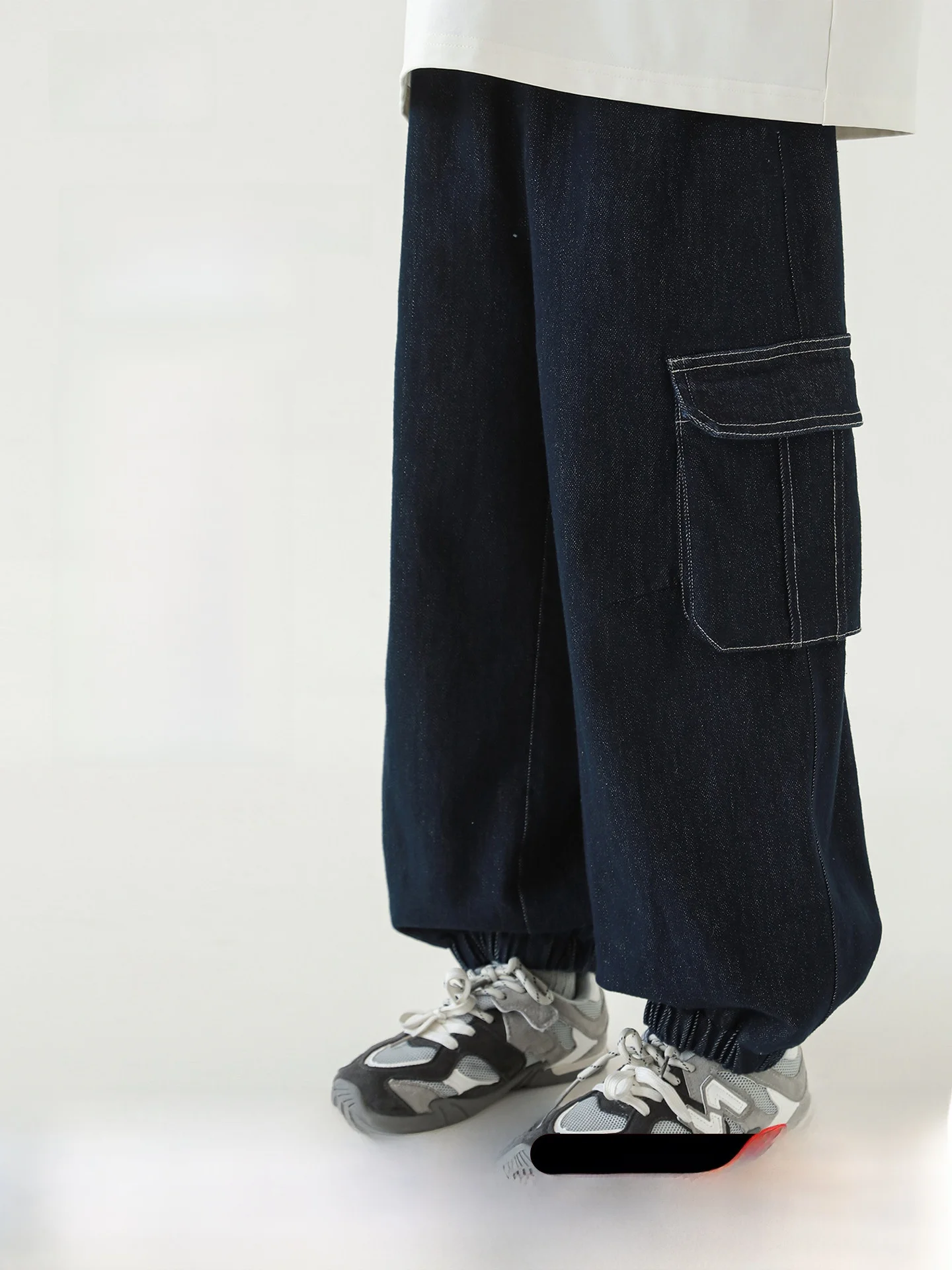oddtails-boys'-denim-workwear-pants-non-fading-spring-autumn-sle-elastic-waist-cotton-polyester-blend-long-trousers