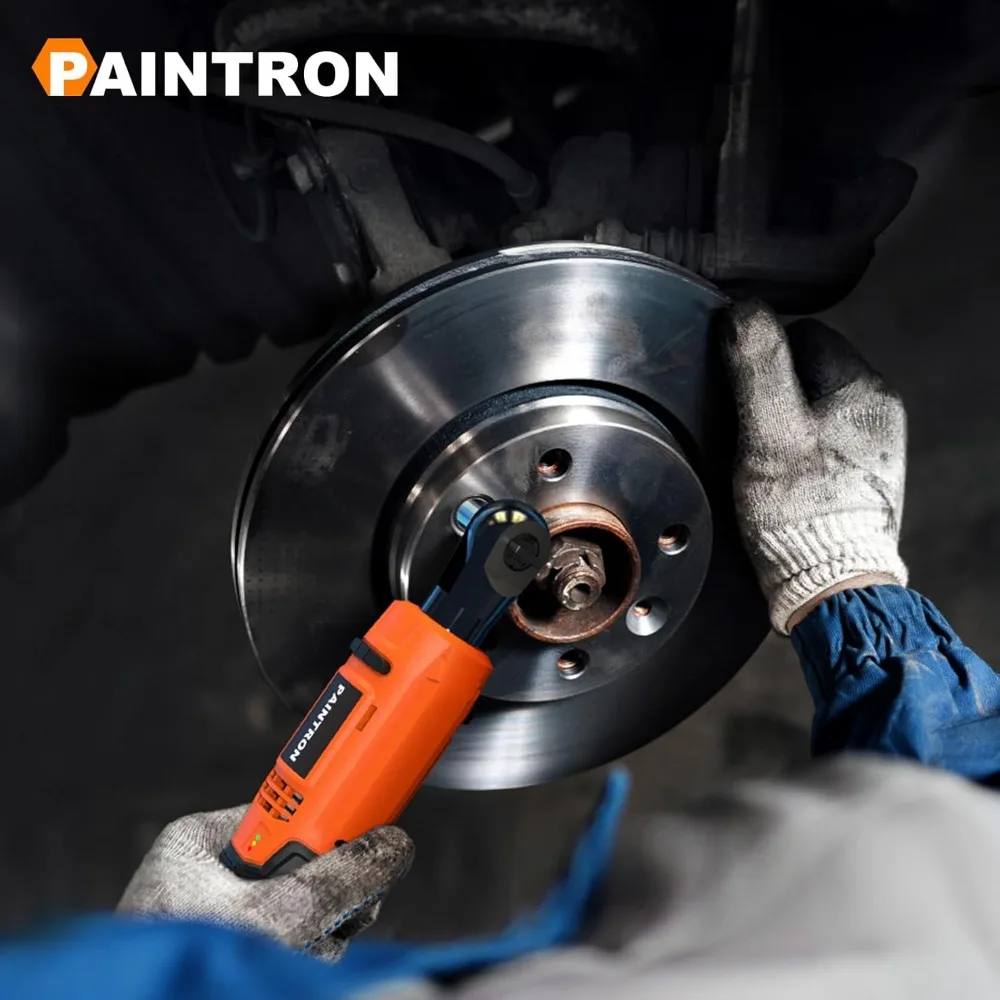 Kit chiave a cricchetto a batteria 12V, attacco 3/8, coppia 50N.m, velocità variabile, 2 batterie agli ioni di litio da 2000 mAh, ideale per il settore automobilistico