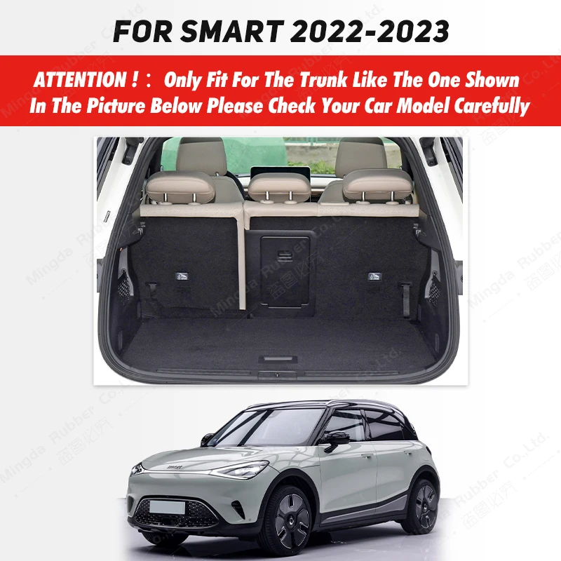 Car Trunk Mat For Smart 1 2022 2023 Custom Car Accessories Auto Interior Decoration