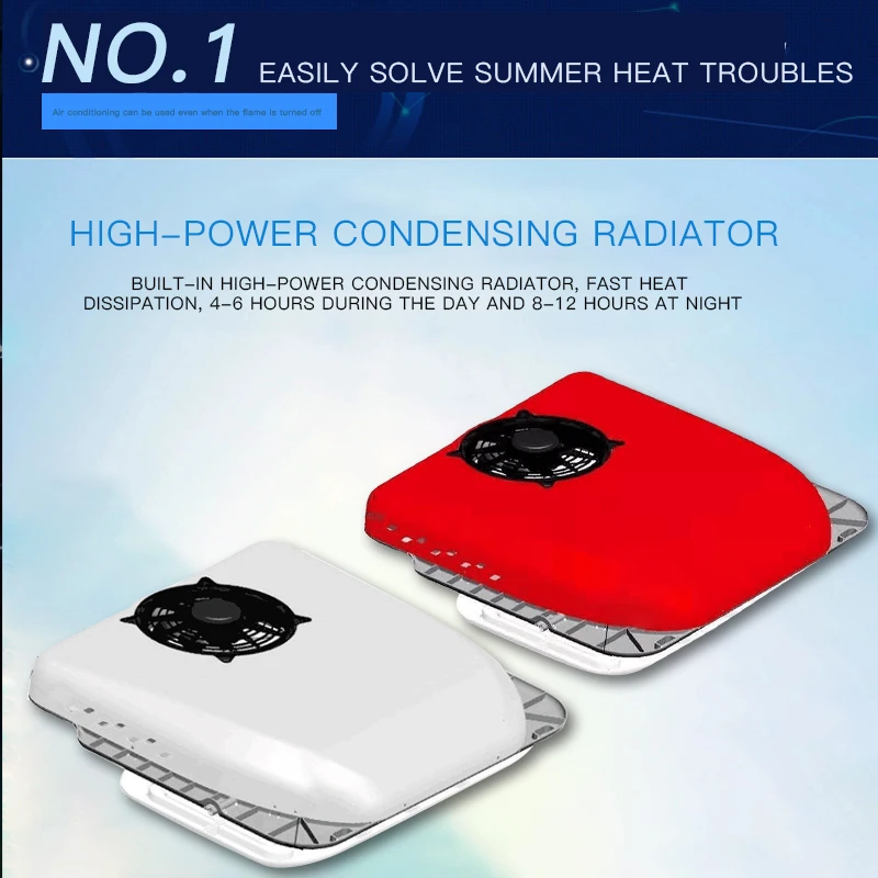 رقيقة الحجم على السطح مكيف الهواء شاحنة متنقل RV قارب يخت Minivans التيار المتناوب Uni 12 فولت 24 فولت مكيف الهواء