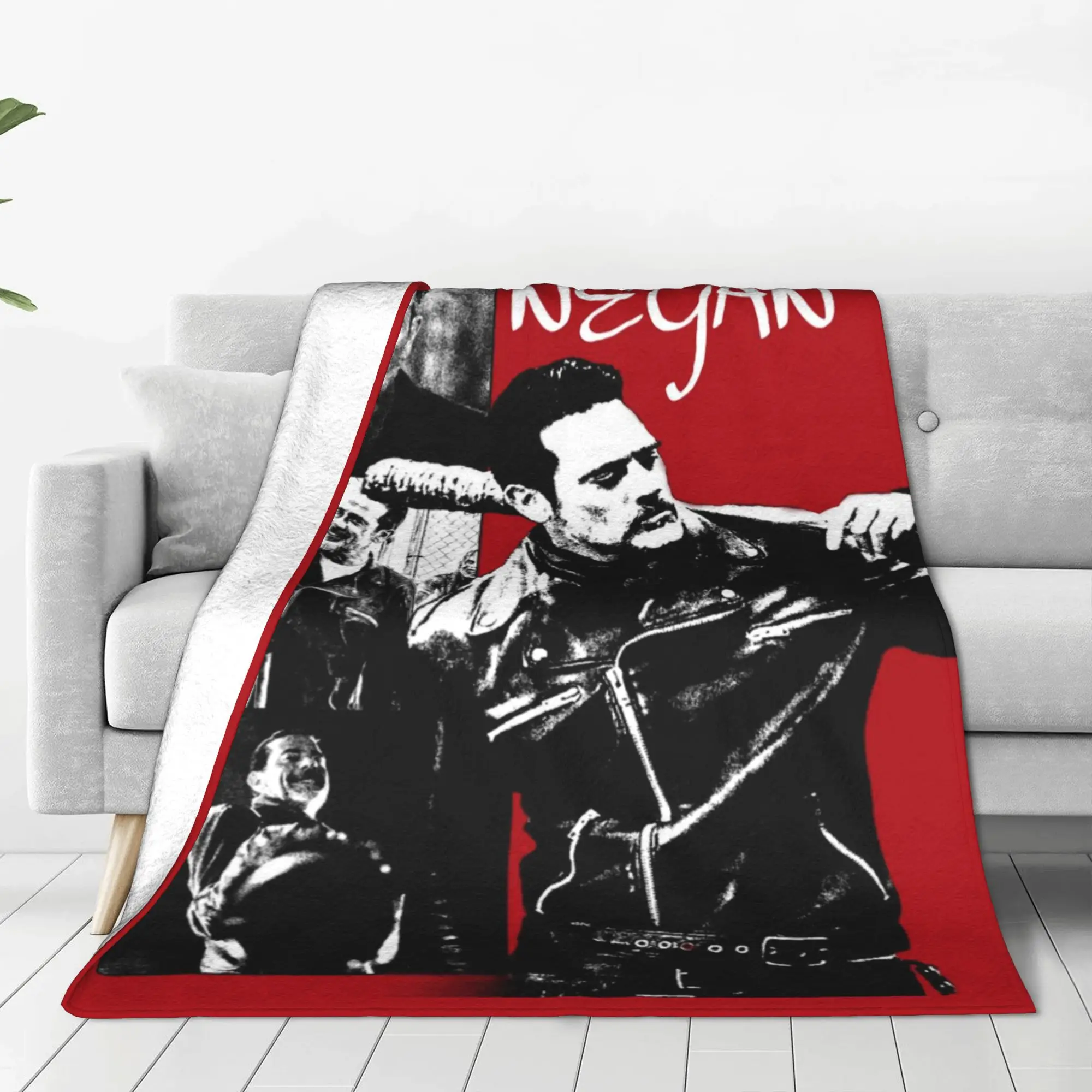 negan the walking death negan Blanket All Season Cute Thin Throw Blankets For Office Plush Thin Quilt