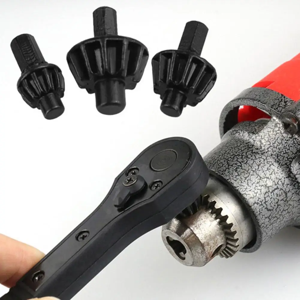 

Drill Chuck Ratchet Wrench Non-slip Handle Ergonomic Design Universal Double-Ended Ratchet Drill Chuck Key Multifunctional Wrenc