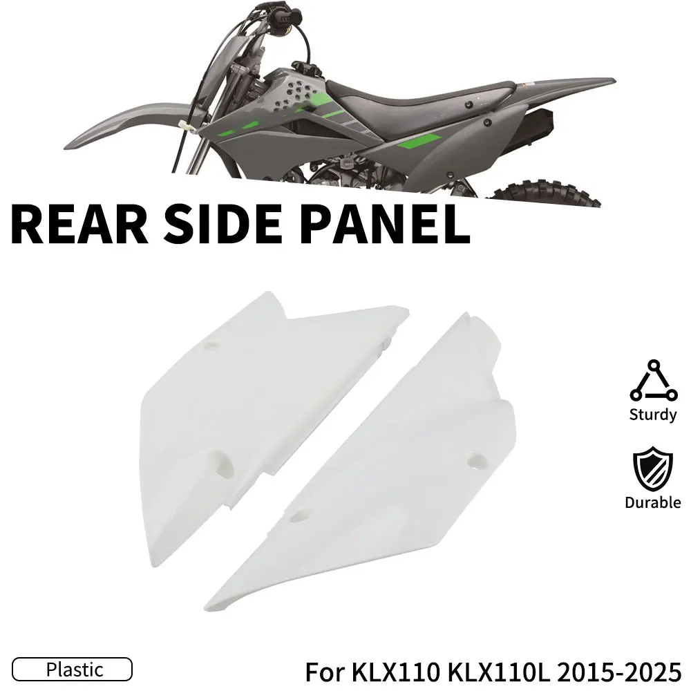

Motorcycle Accessories Side Cover Rear Panel For KAWASAKI KLX110 KLX110L 2015-2025 Electric E-Bike Dirt Pit Bike Plastic