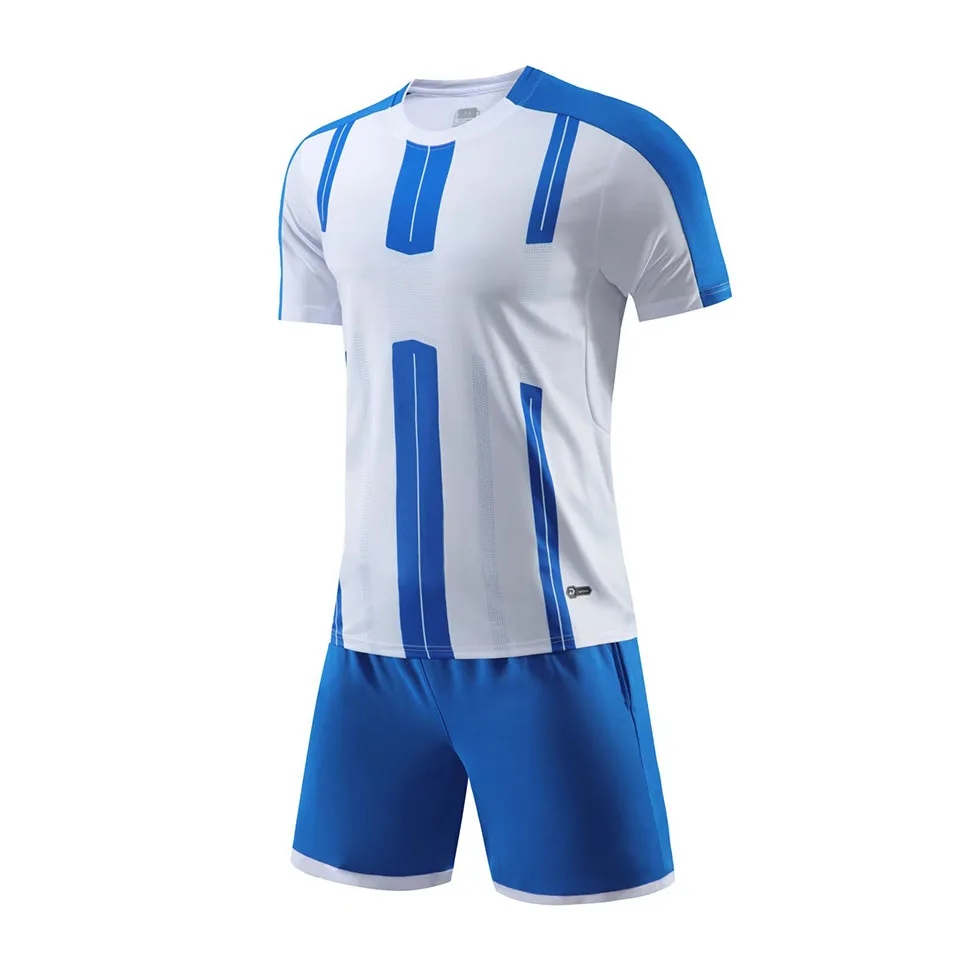 DIY Custom Men Kids Football Jersey Suit Quick Dry Breathable Club School Soccer Team Training Uniforms 2 Piece Sportswear 2023