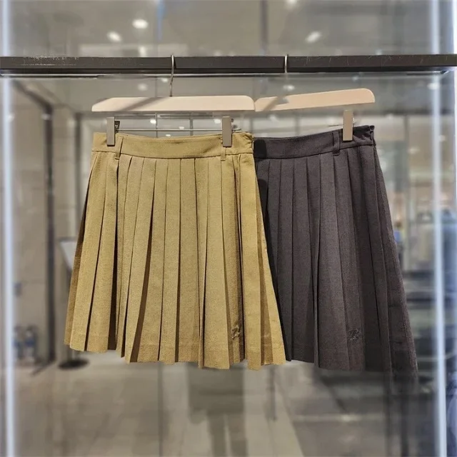 

Mimifa Pure Original ort Pleated Skirt Casual Sle mid Waist Design Commute Friendly Versatile Match Wall Cra Recommen...