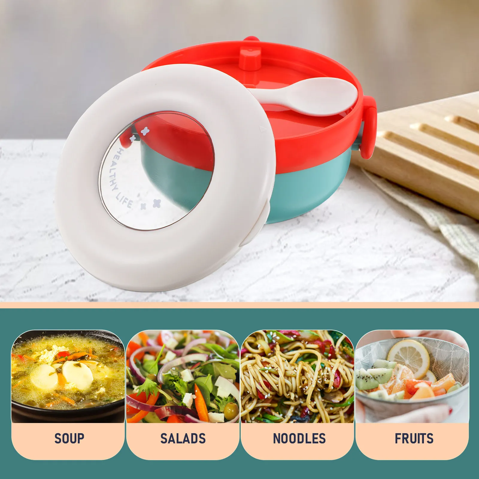 

Набор из 1 прочной детской миски из нержавеющей стали и пищевого полипропилена (PP) для прикорма, супов, хлопьев, салатов, пасты, фруктов, для дома