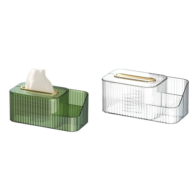 Household Tissue Box Transparent Desktop Tissue Box Pumping Paper Storage Box Living Room Dining Room