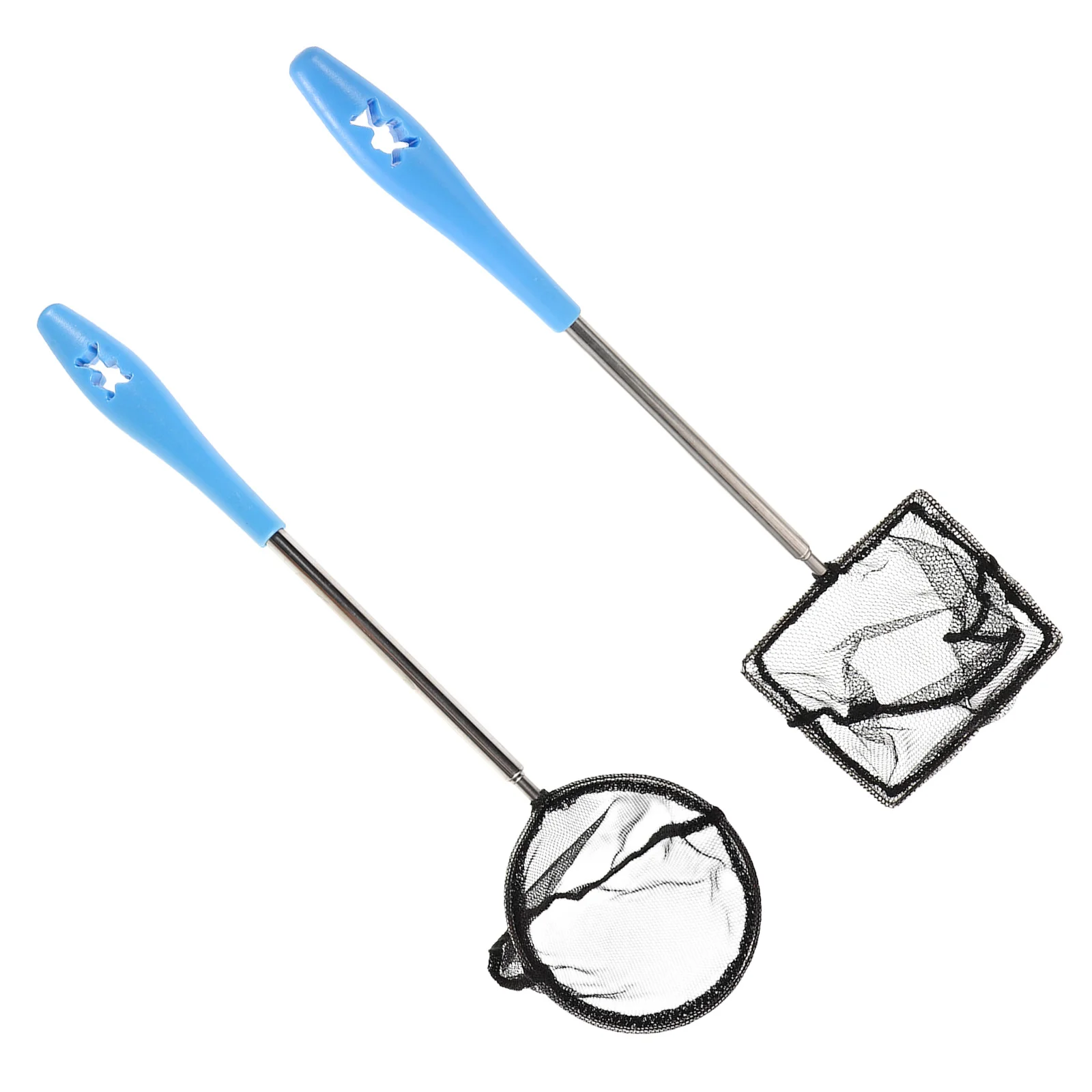 

2pcs Mini Telescopic Fish Net For Aquarium Small Adjustable Fine Mesh Fishing Net Portable Travel Fish Tank Cleaning Tool