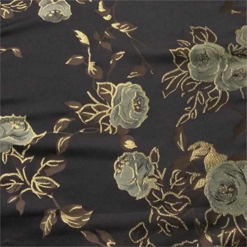 New Chinese-style rose jacquard fabric ancient costume woven golden thread dress cheongsam and women's clothing