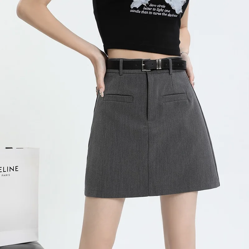 

Gidyq coreano feminino malha saia moda gancho flor solta midi saia elegante feminino casual todos os jogos saias verão novo