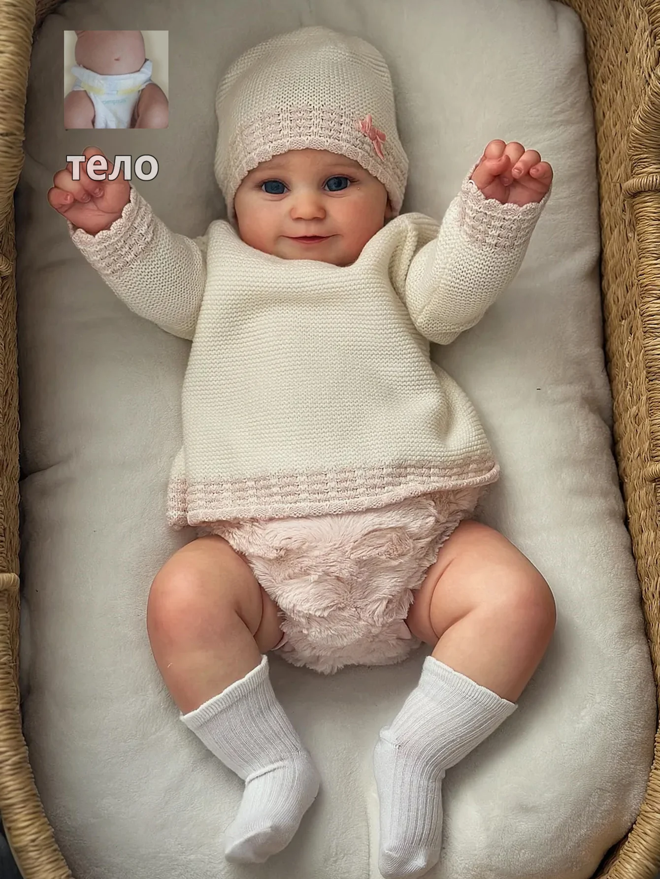

Realistic 20inch Reborn Girl Doll, Lifelike Weighted Newborn Baby, Soft Body Reborn Gift Set for Kids 3+