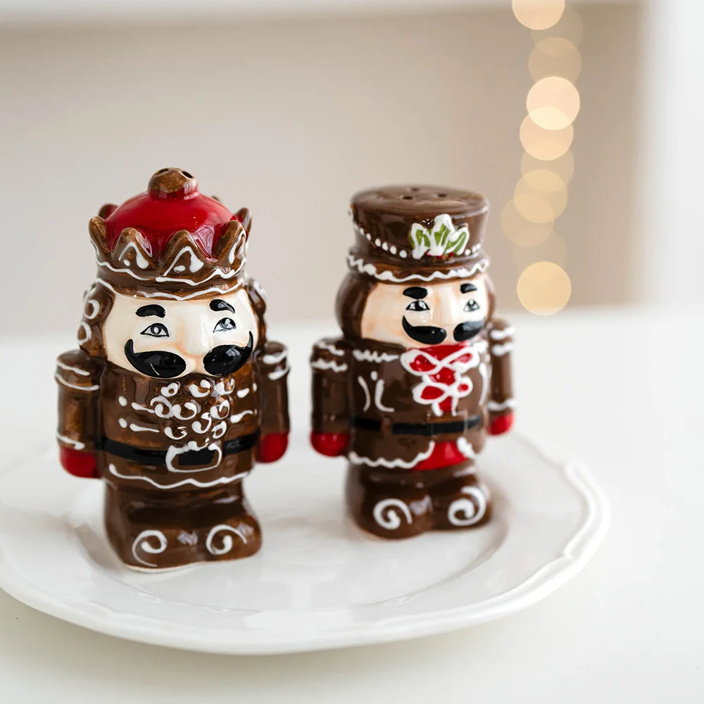 Christmas decoration tabletop ornaments home living room ornaments ceramic old soldier seasoning jar holiday gift