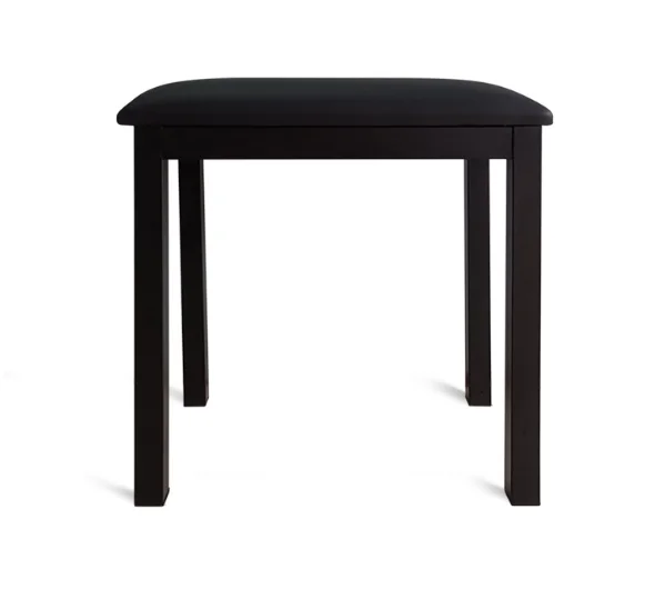 Black Single Piano Bench Metal Frame Padded Leather Seat for Digital Piano Keyboard