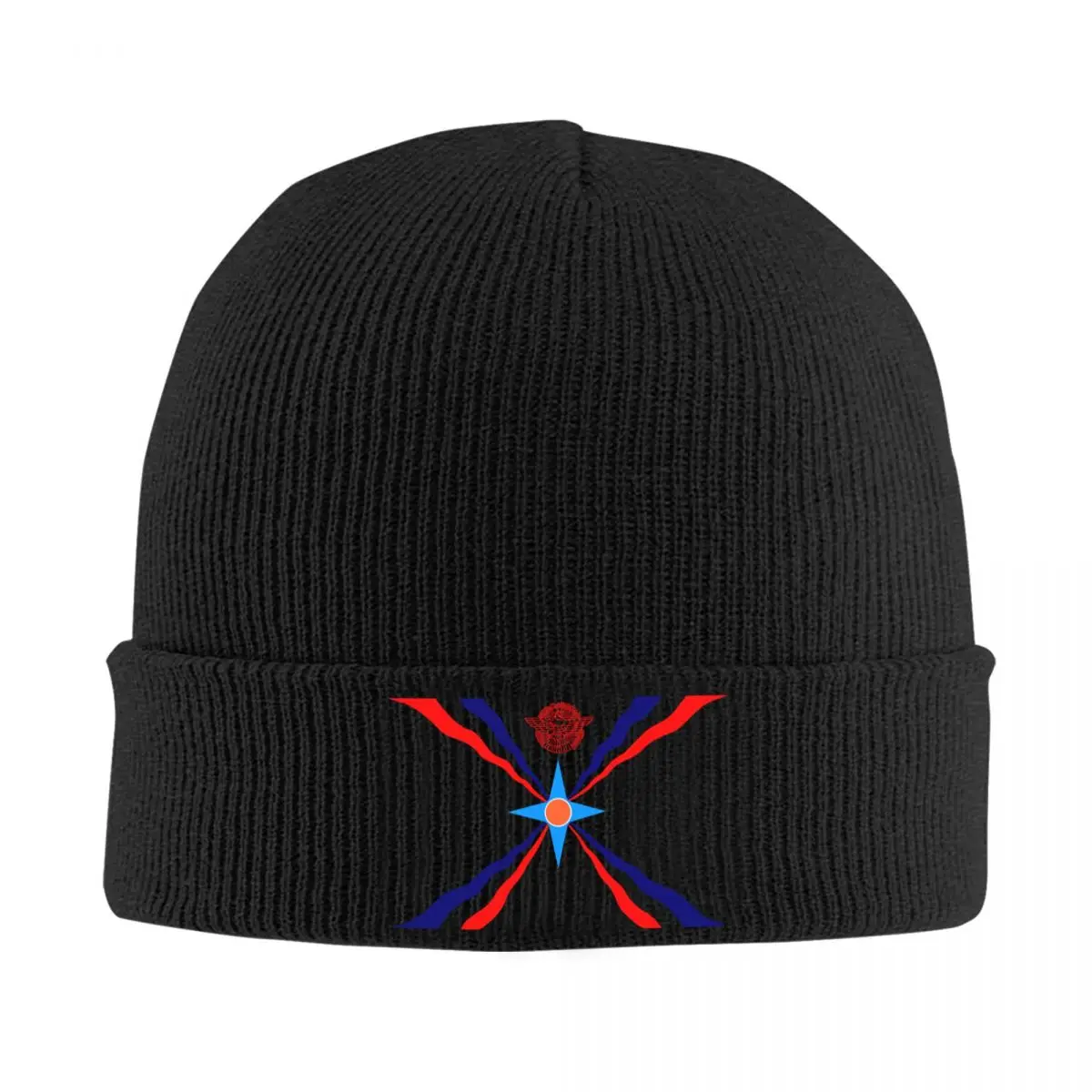 Custom Assyrian Flag Bonnet Hat Cool Knitting Hat Men Women Unisex Aramean Proud Warm Winter Skullies Beanies Caps