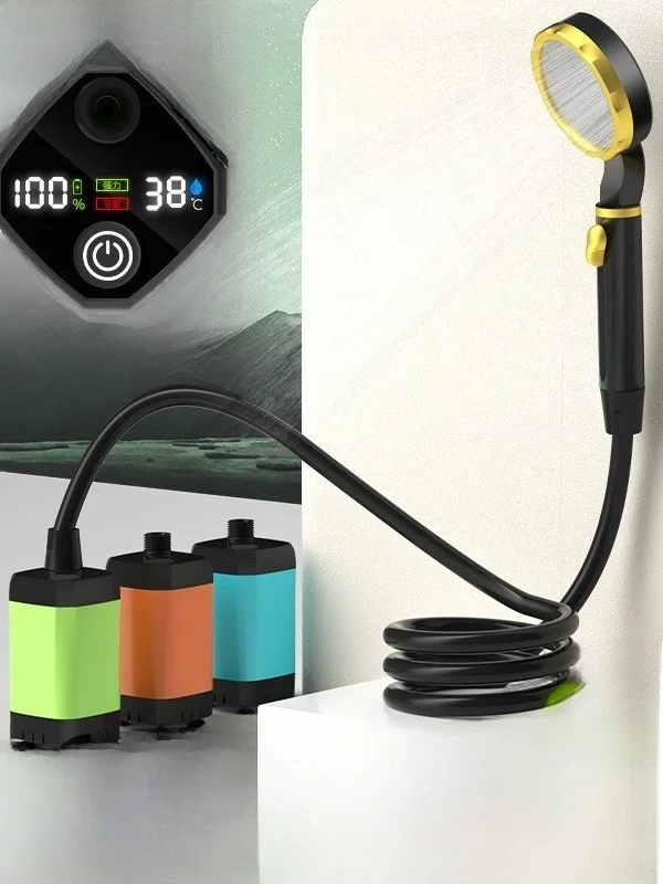 

Portable ower Heater Outdoor Bathing Simple Self-Priming Dormi Bathing Tool Home Use Rural Household