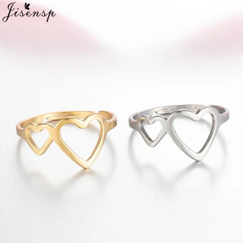 Stainless Steel Ring for Women Simple Heart Leaf Cross Star Infinity Geometric Finger Rings Minimalist Jewelry bagues pour femme