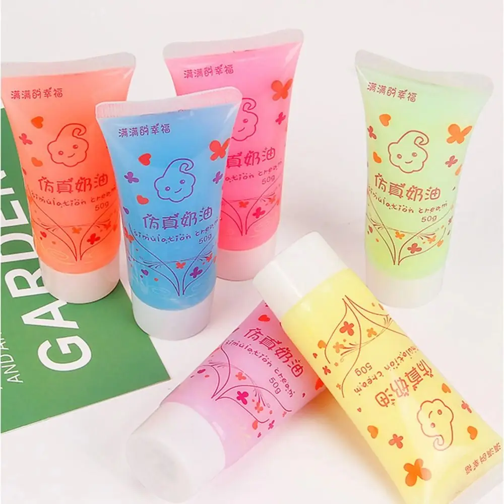 Simulation Glue Luminous Cream Glue Guka Glue Resin Cream Fake Whipped Clay Glue Fluorescent Goo Card Glue Diy Craft Soft Clay