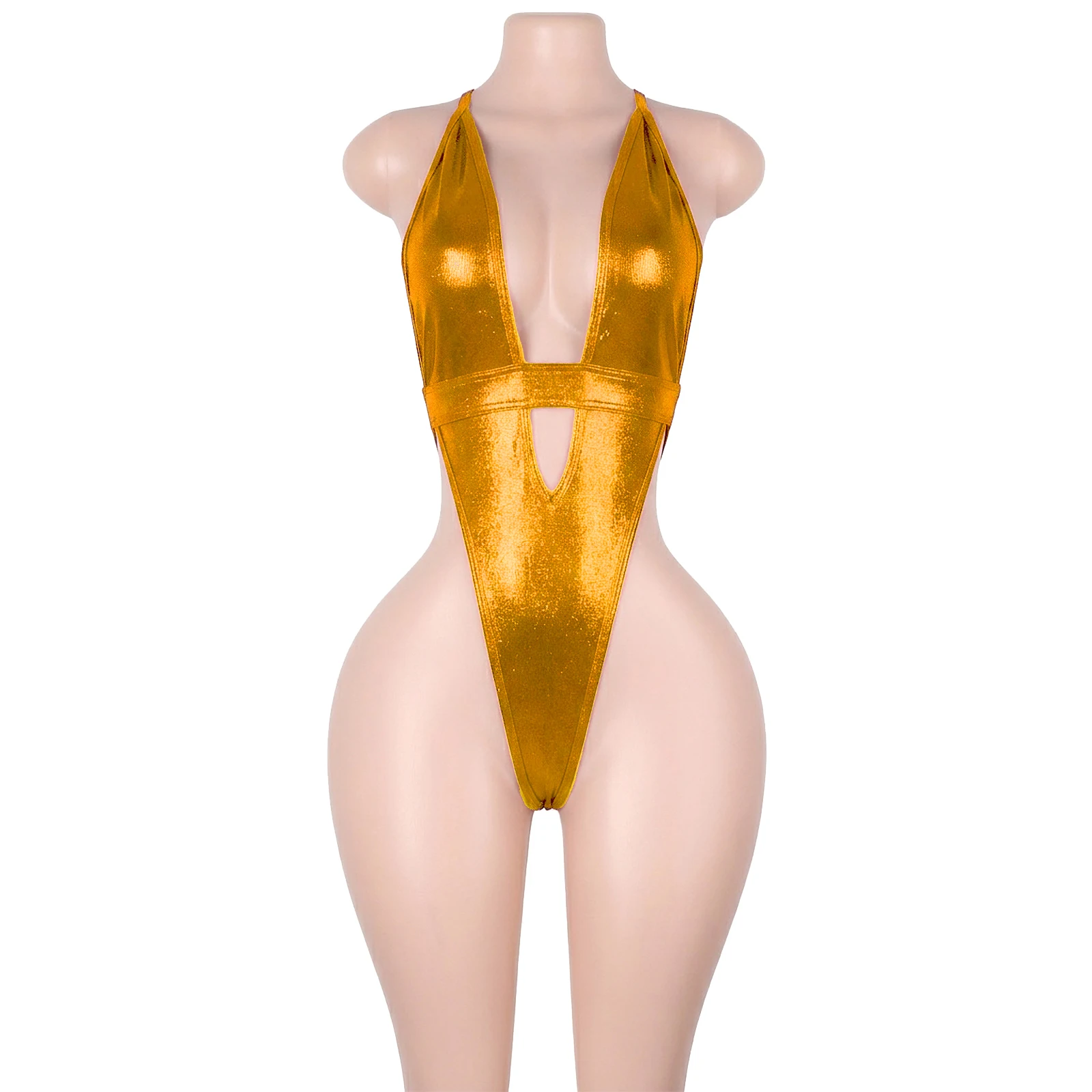 Wholesale Exotic Dance Wear Night Club Costumes Performance Wear Diamond Bodysuits Fishnet G-String Stripper Apparel Thong Set - view 4